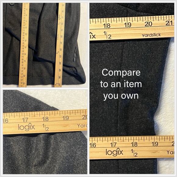 Gucci 40R Gray Flannel Unstructured Unlined Flannel Blazer Jacket 3/2 Roll - Picture 11 of 13